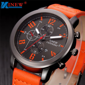 Best Quality Leather Military Style Sports Watch for men or Women