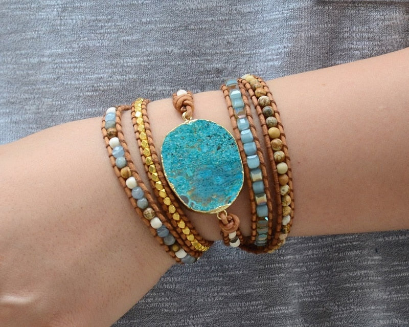 Ocean Blue Stone Bracelet