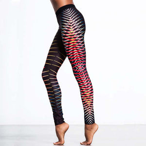 Retro Matte lines Workout Yoga Pants Women's Colorful Stripes Yoga Athletic Leggings Female Sport Tights Gorgeous Outfit