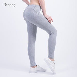 Nessaj Good Quality Low Waist Women Sexy Skinny Push Up Pants Style Leggings