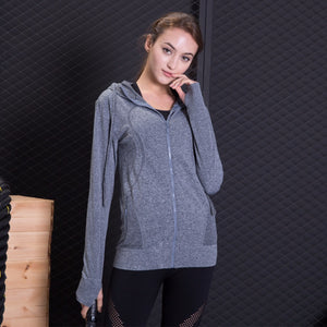 Women Yoga Tops Sport Hoodies