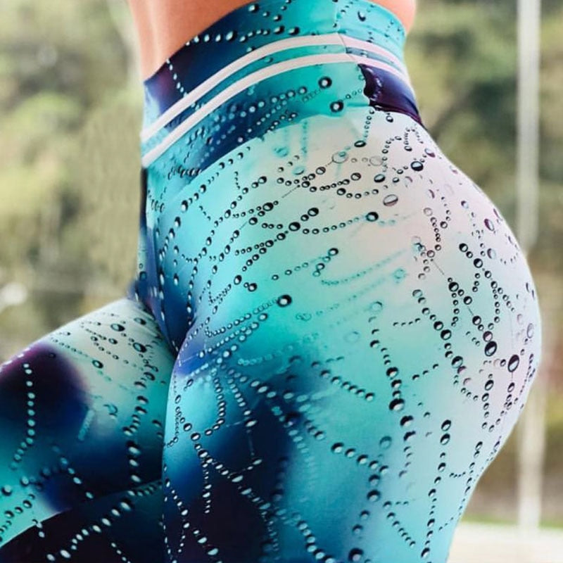 Women Yoga Leggings - Push Up Elastic Workout Scrunch Booty Pants