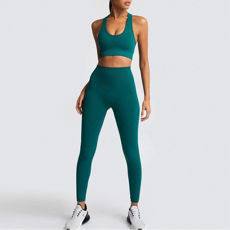 2020 Women's Yoga Set Seamless Sportswear 2-Piece