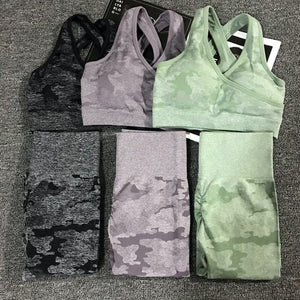 Yoga Set Women's Seamless Sports Bra Fitness sets $39.--Tops and Pants also sold separately.