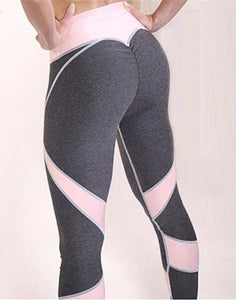 Stripes Booty Sculpting Pink Sport Leg Fitness Tights Sportswear Leggings