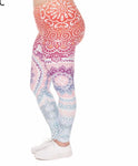 Plus Size Women Leggings -Aztec Design