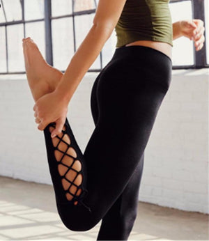 Hot Side Cross Strappy High Waist On Tour Yoga Leggings Sports Pants