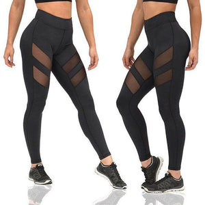 Hot Fashion Sexy Women Exercise Mesh Breathable Compression Leggings