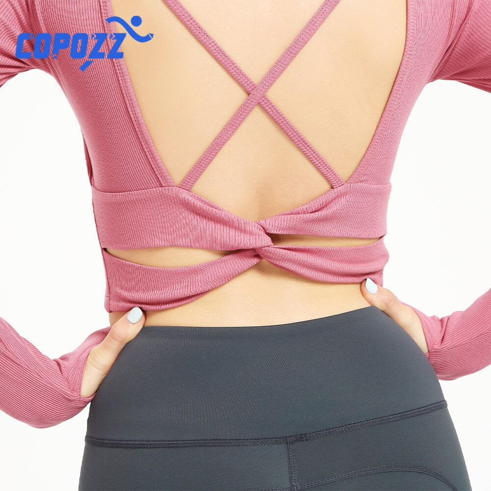 Fitness Female Back Straps Breathable Gym Yoga Top