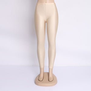 Hot Selling 2018 Women Solid Color-  Fluorescent Shiny Pant Leggings