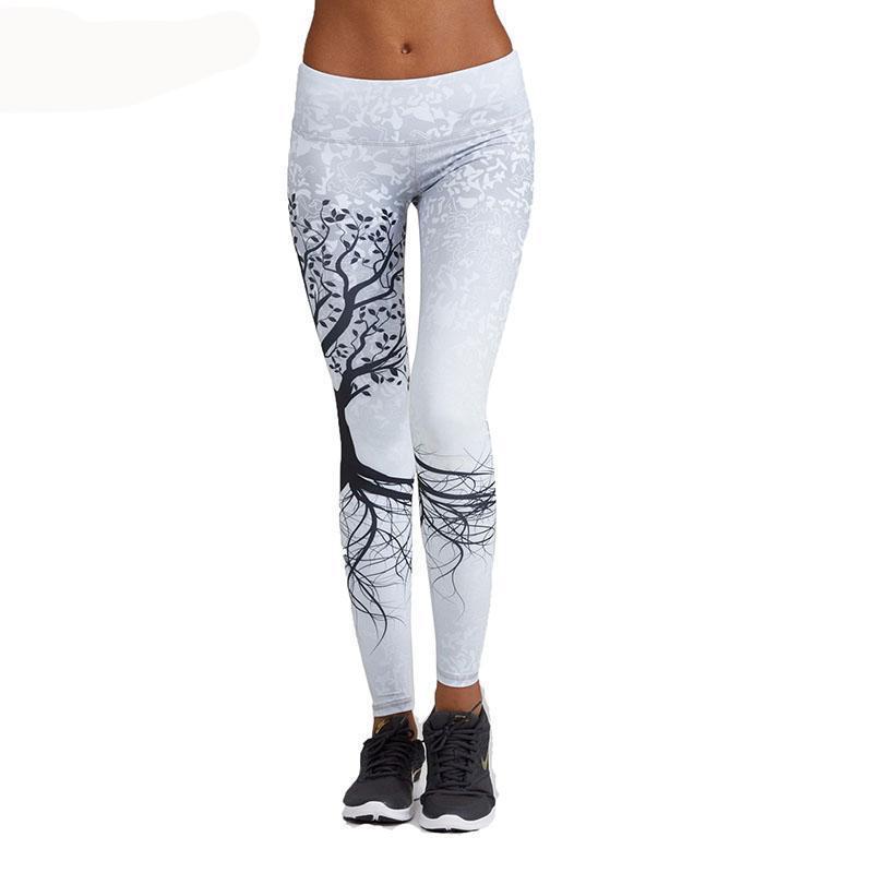 Tree Pattern Sport Leggings- Living Tree - New Vendor