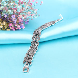 Bright Black Crystal Bracelet For Women