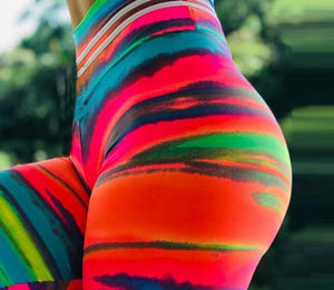 Sporting Women Colorful Sunset Glow 3D Print Fitness Legging Workout Leggings