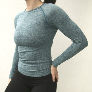 Seamless Long Sleeve Women Gym Fitness Top