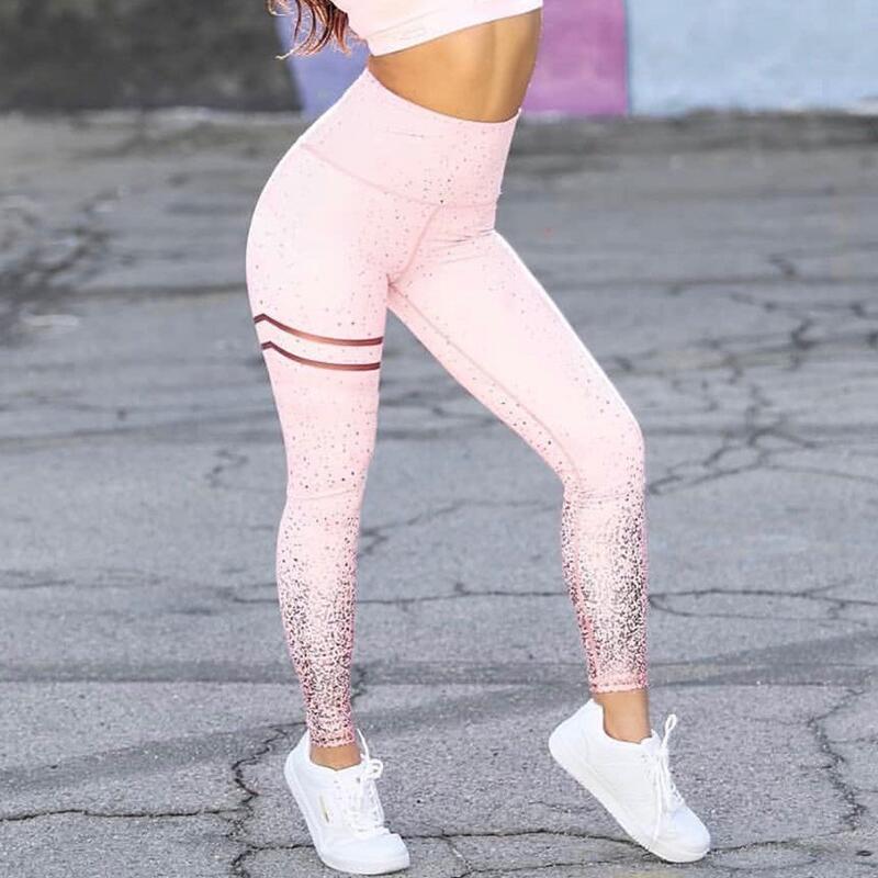 Shimmer in Pink in these glam Leggings