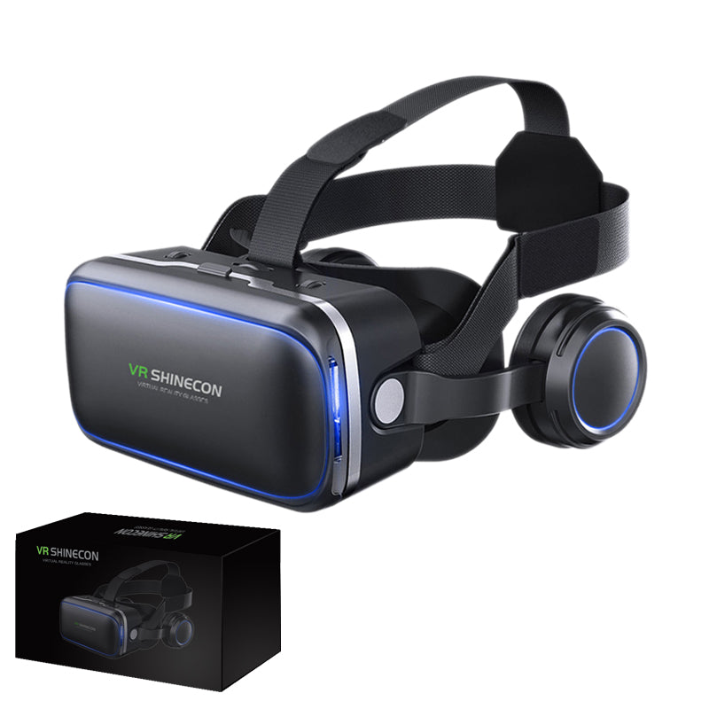Original VR shinecon 6.0 headset version virtual reality glasses 3D glasses headset helmets smartphone Full package + controller