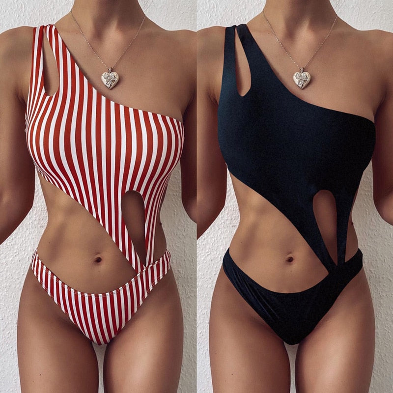Sexy One Piece Swimsuit Women Hollow out 2020
