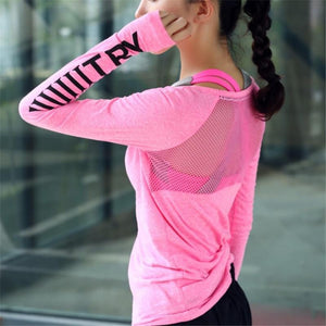 Women Yoga Fitness Clothing - Long Sleeve Top