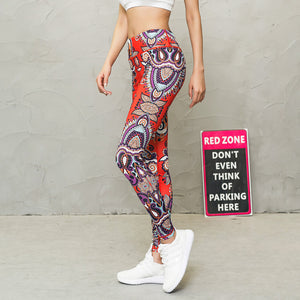 Yoga Pants Printed Women High Waist leggings - Compression