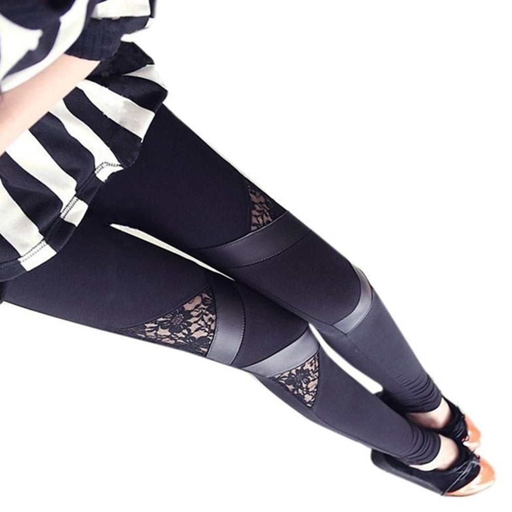 New Rock Legging with Romantic Lace