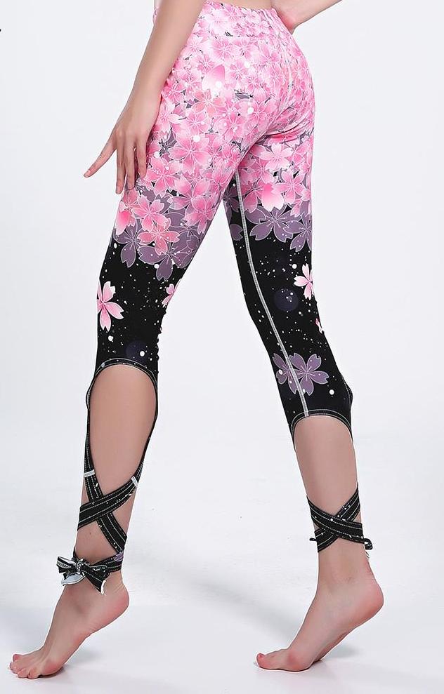 Women's Cherry Print Slim Dance Fit Leggings