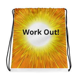 Work Out! -Drawstring bag - Bunburst Pattern