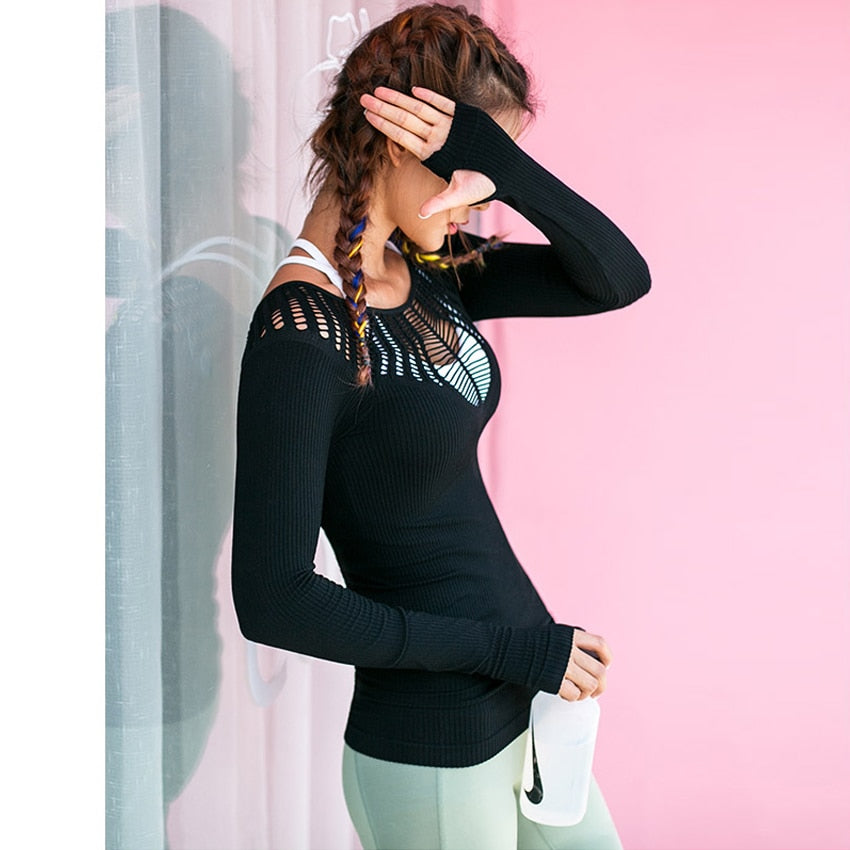 Long Sleeve Yoga Top -Designer Style